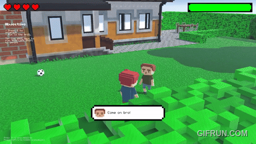 Solitude gameplay showing Arthur navigating a distorted voxel world